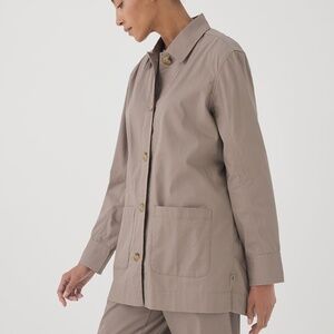 pact - Daily Twill Oversized Lightweight Button Front Cotton Jacket - XXXL / 3X